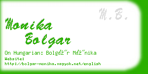 monika bolgar business card